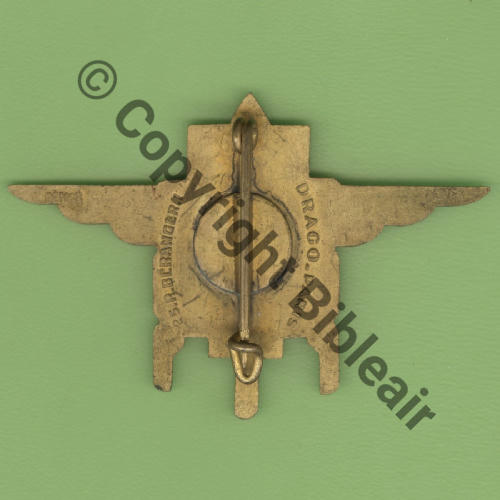 FAFI  INS GENERAL Gros Modele non emaille  DrPBER Dep Sans No Bol Dos lisse irreg Src.Y.GENTY 80Eur(x2) 